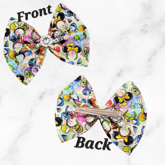 Theme park mouse ears hair bow