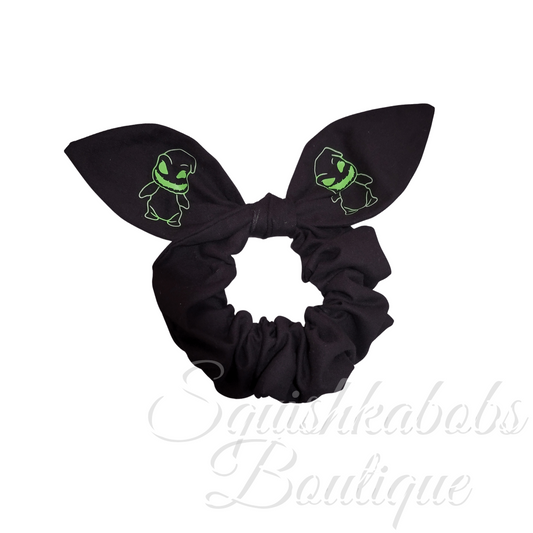 Oogie boogie bow scrunchie