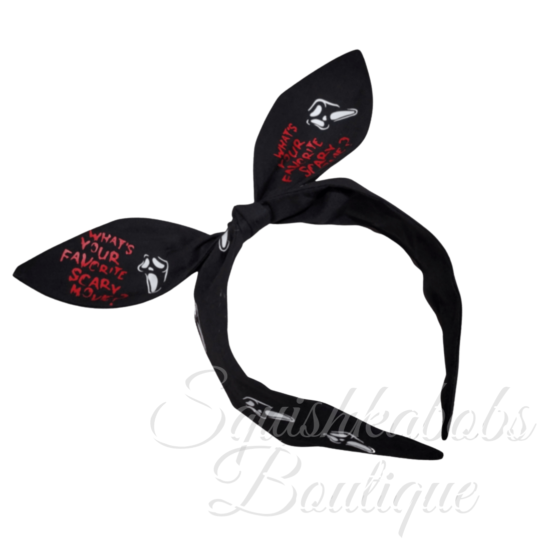 Scream top knot headband