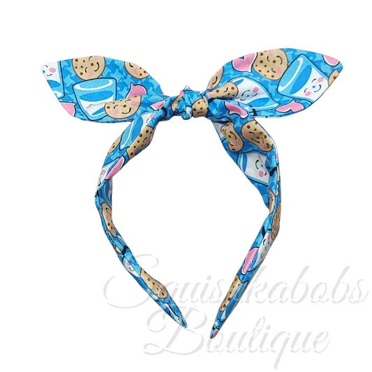 Milk and cookie top knot headband