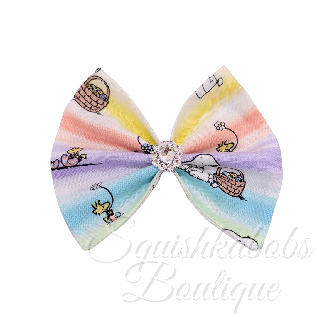 Snoopy easter hair bow