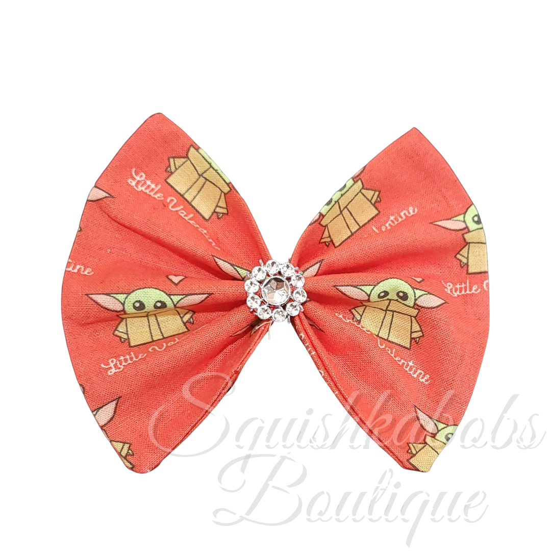 valentines hair bow