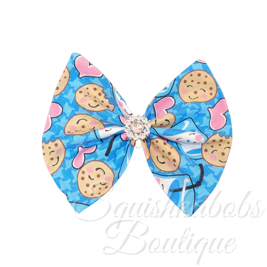 Milk and cookies hair bow