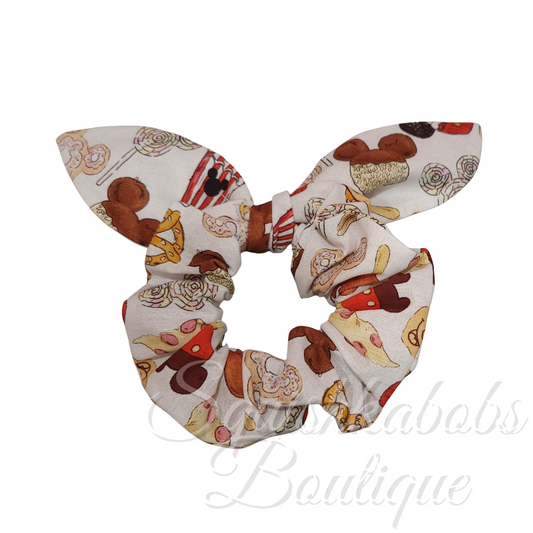 Theme park snacks bow scrunchie