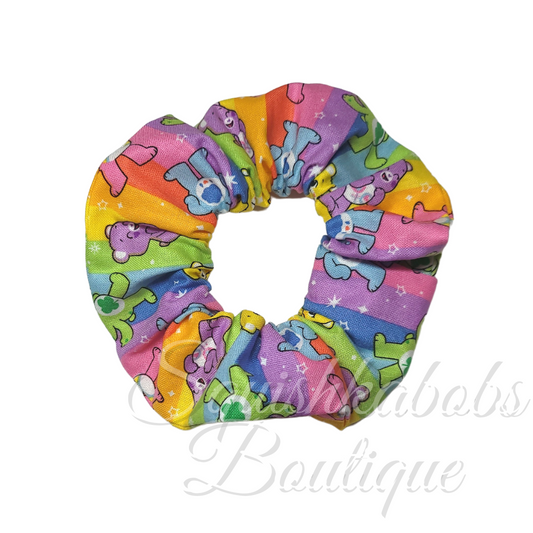 Rainbow care bears scrunchie