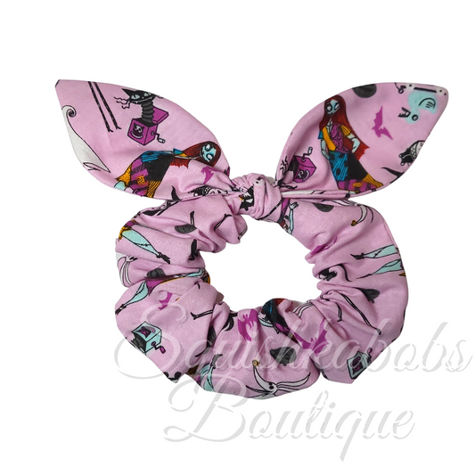 Nightmare before christmas bow scrunchie